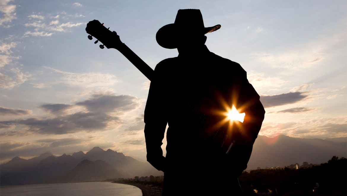 Cowboy with guitar