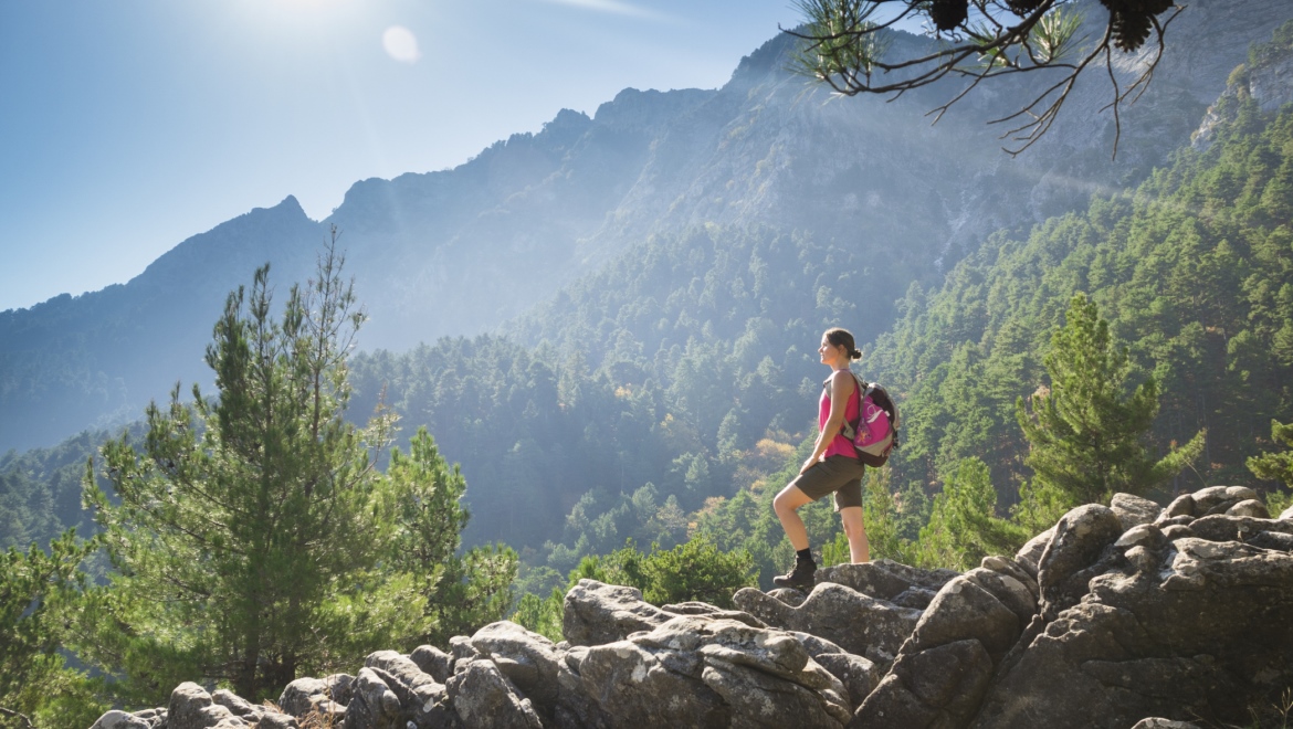 Woman hiking