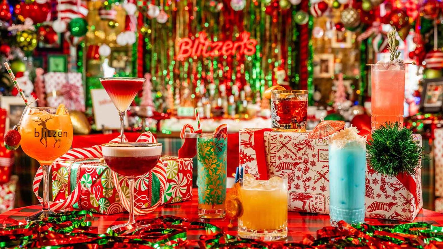 Collection of Blitzen's Bar specialty cocktails