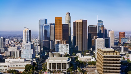 Aerial view of Los Angeles