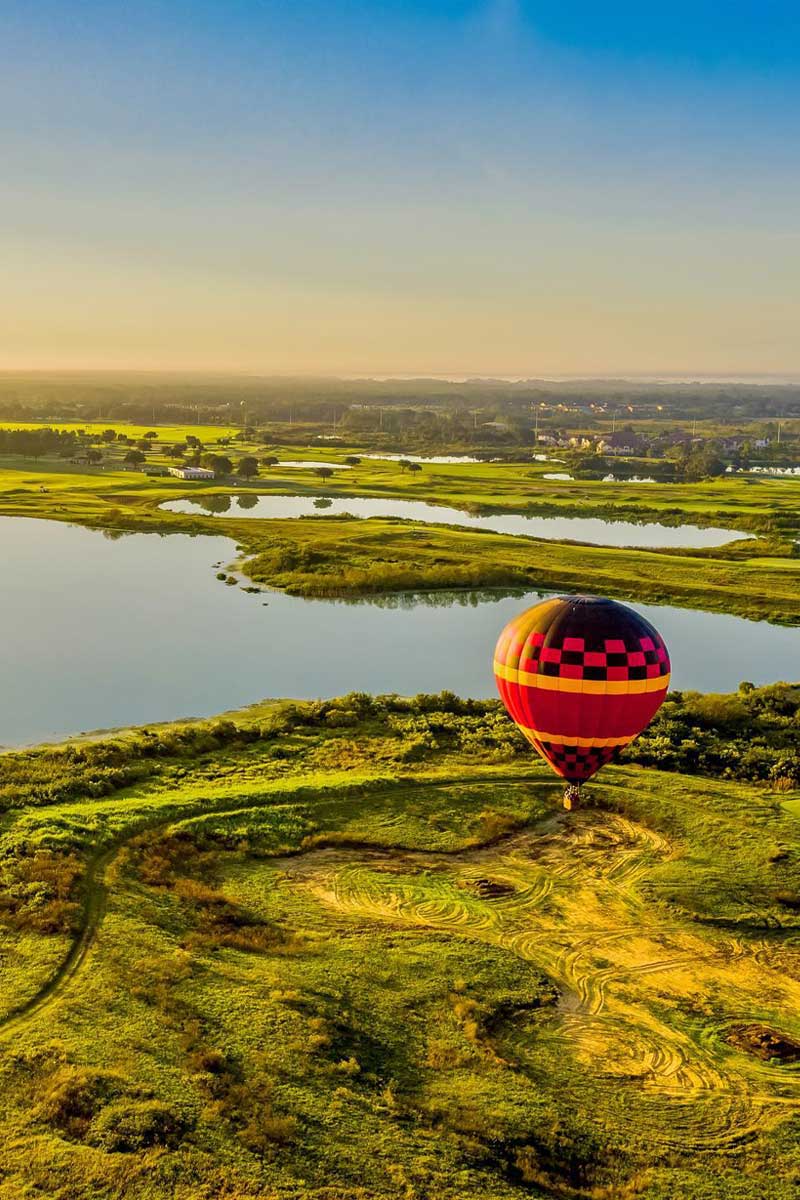 hot air balloon in the sky