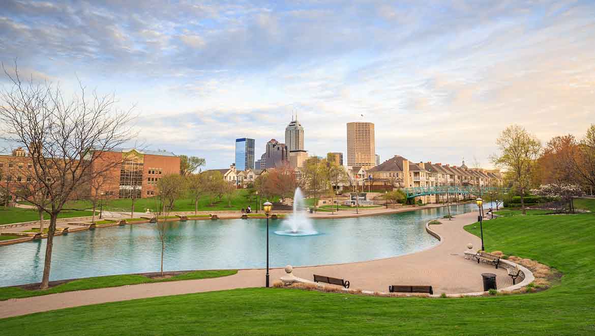 Park with a fountain