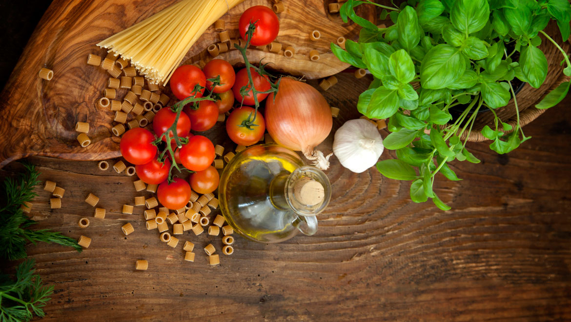 fresh vegetables on a kitchen table