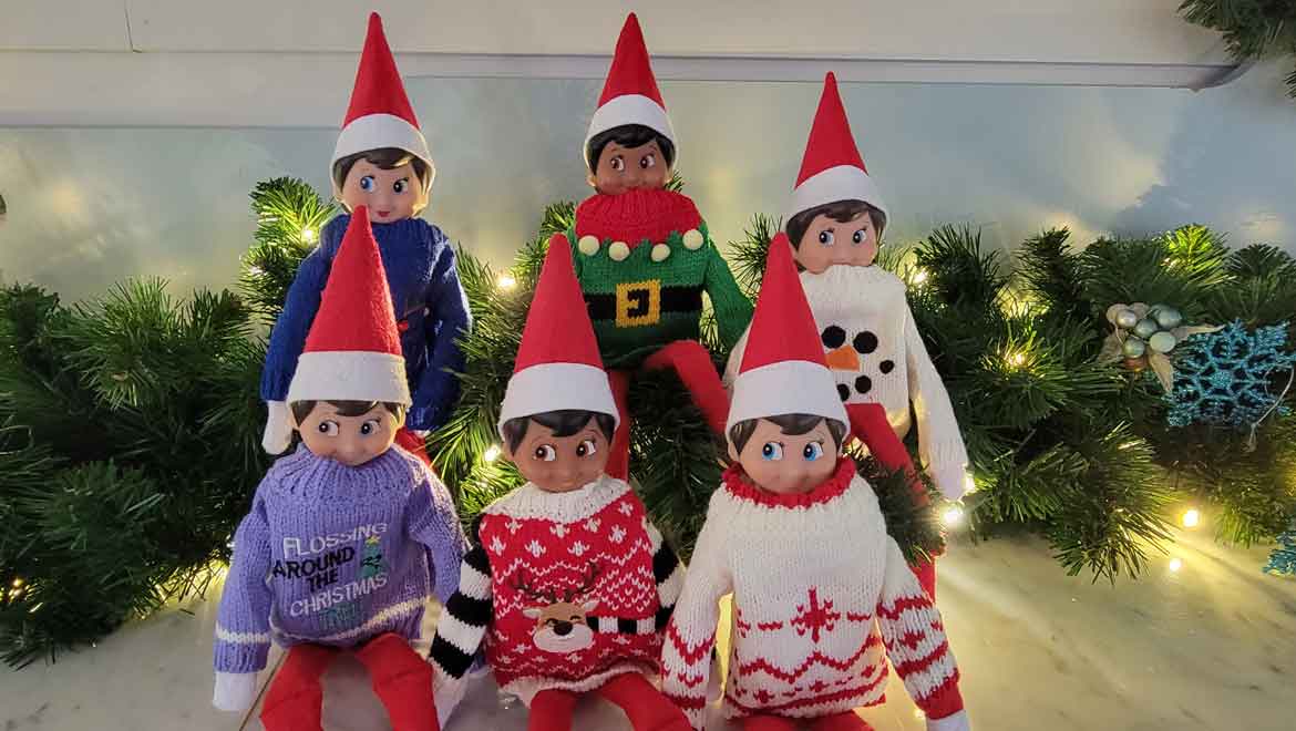 6 Elf's on the shelf