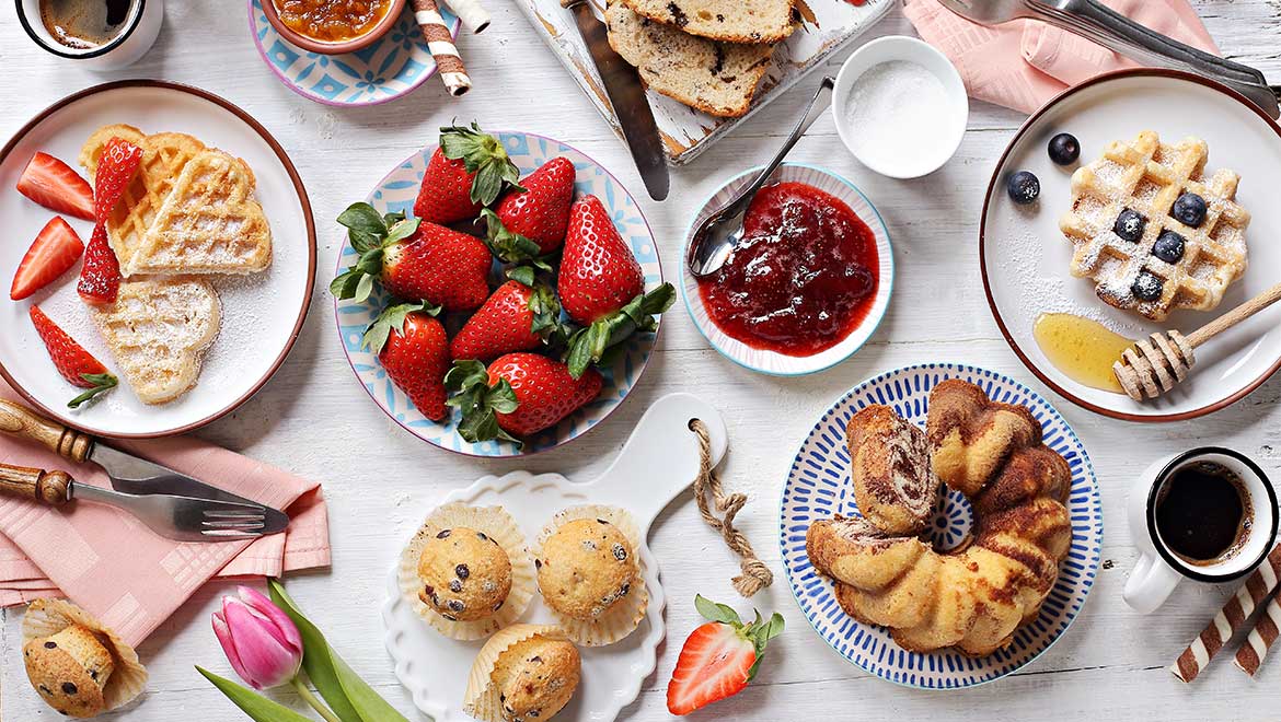 Mother's day brunch set up