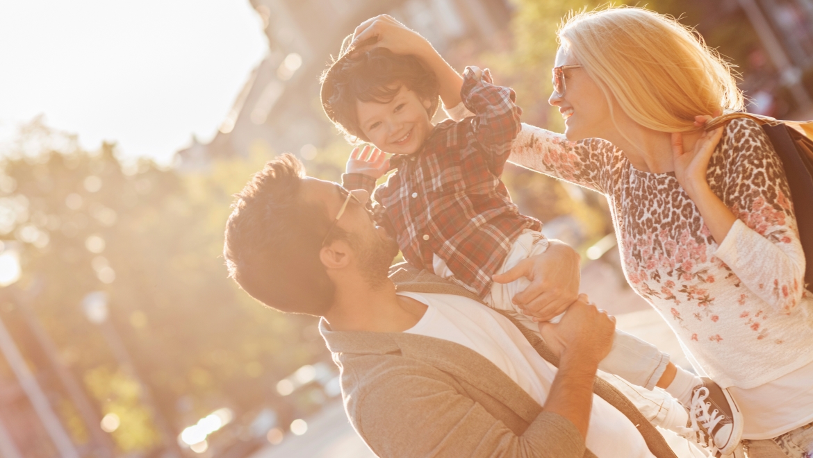 Family Shopping in the City