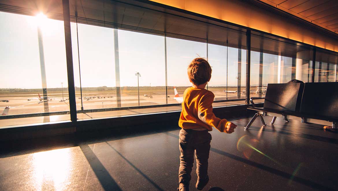 Child in airport