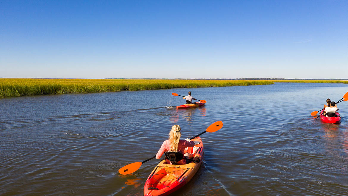 Kayaking on Omni Amelia Island Resort