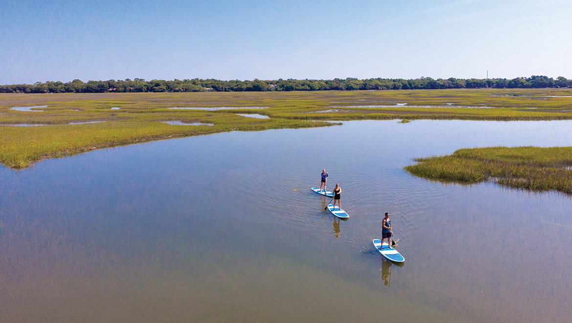 Paddleboarding at  