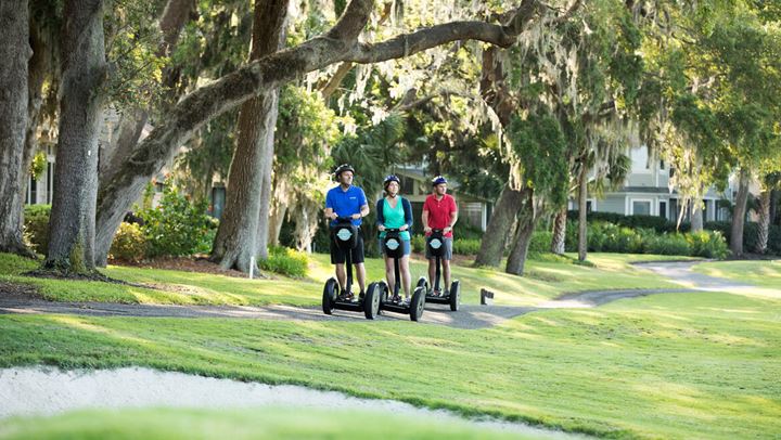Segway tour on golf course