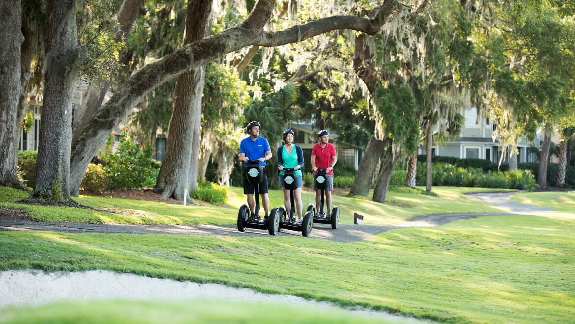 Segway tour on golf course