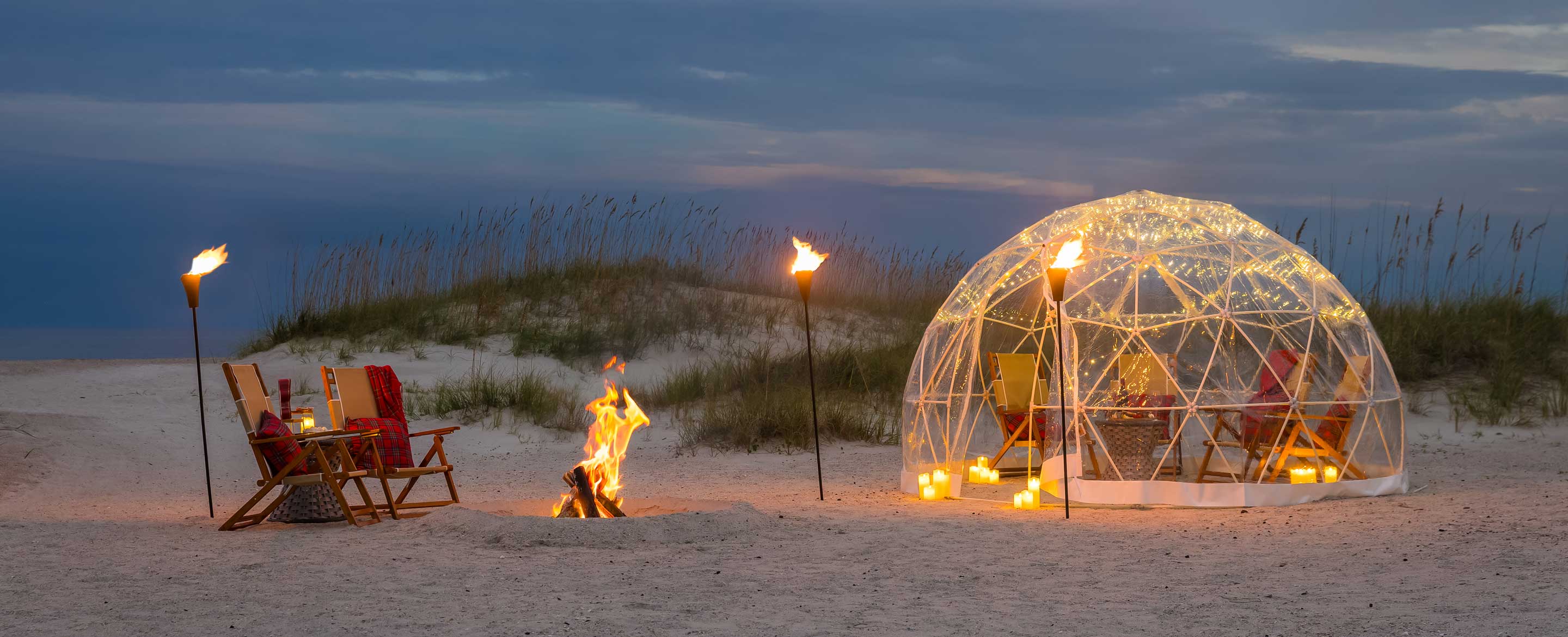 Igloo on the beach.