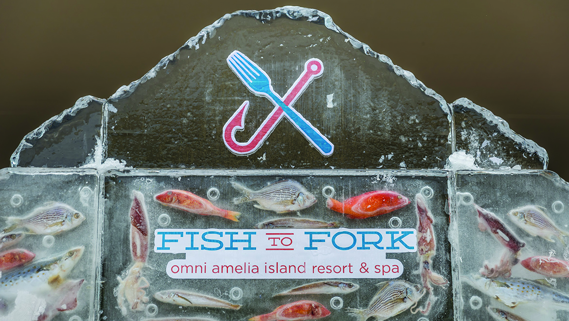 Fish to Fork Ice Sculpture