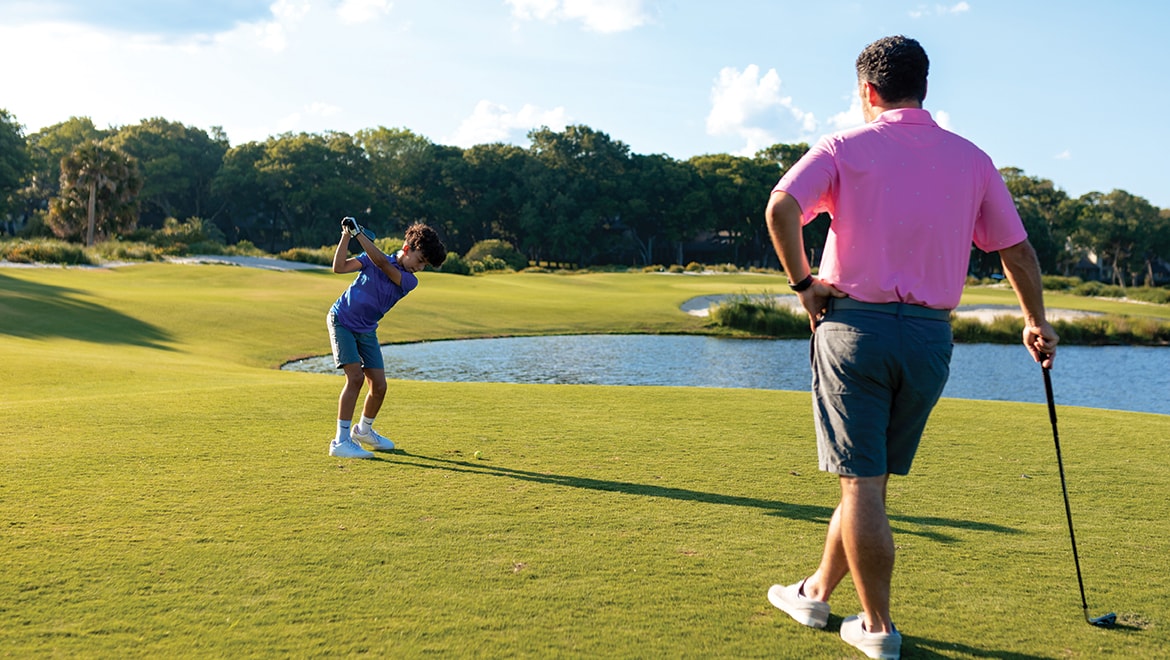 Kid Golf Swing at Little Sandy