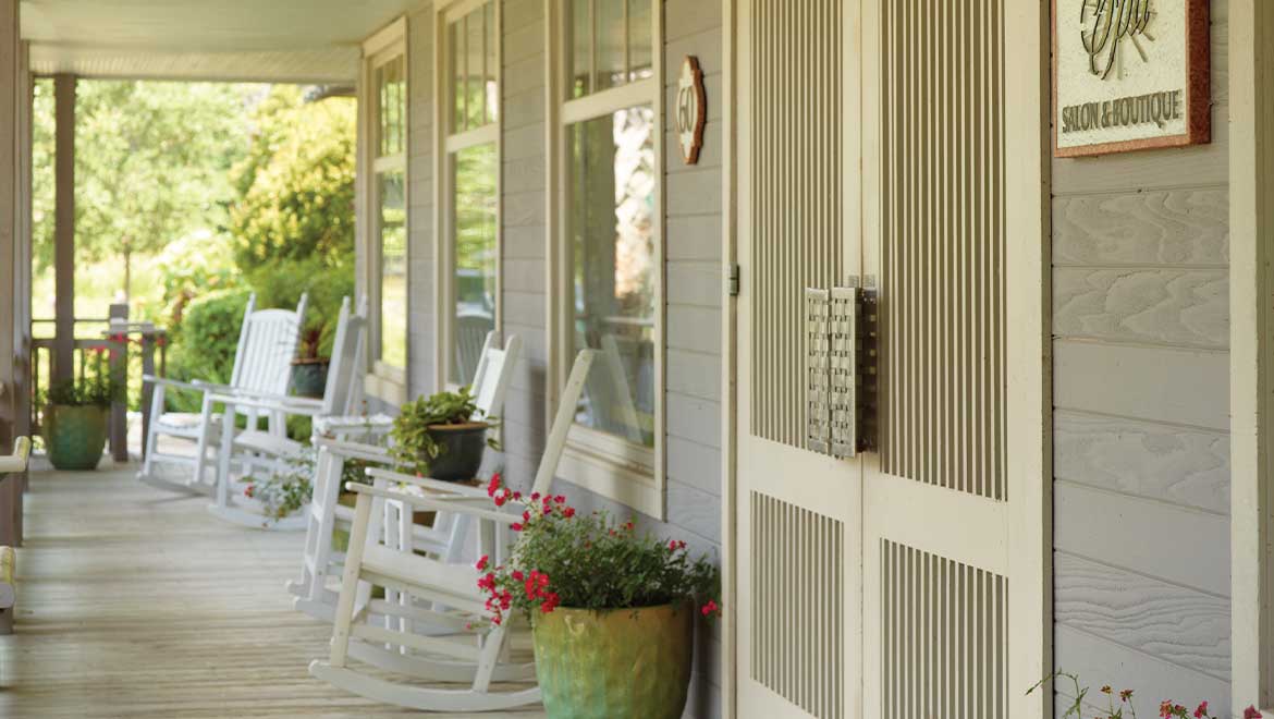 porch with rocking chairs