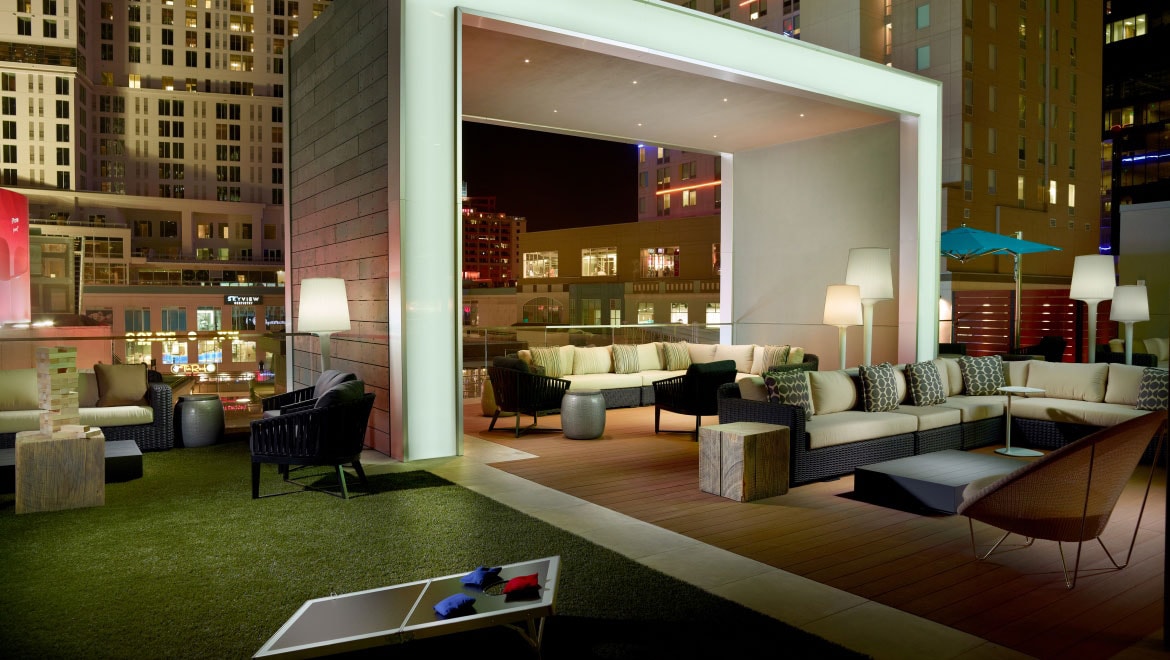 Pool deck seating