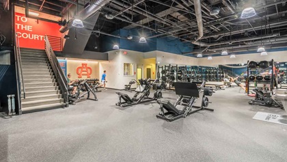 Interior of fitness center