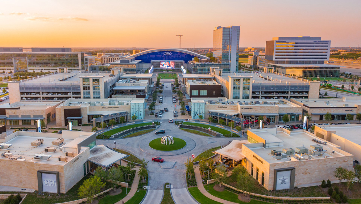 view of the frisco star from the sky