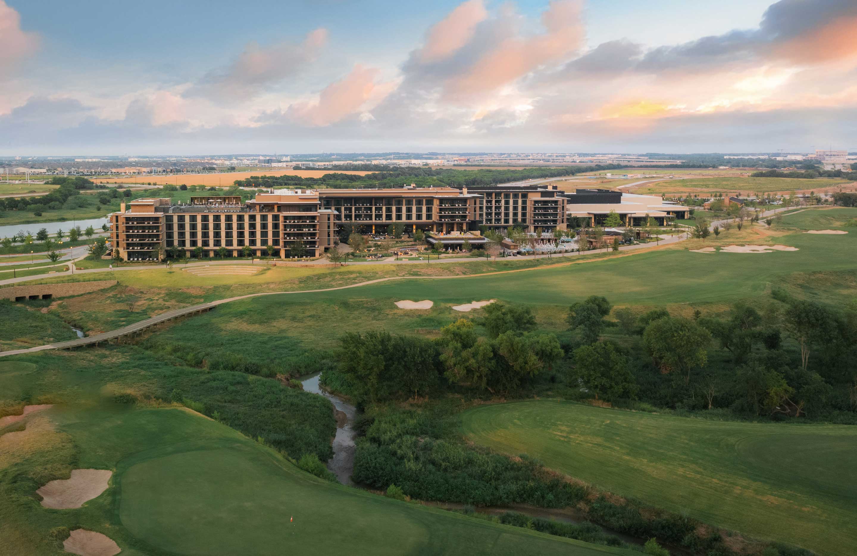 Aerial view of the hotel