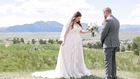 Omni Denver Interlocken wedding bride and groom outside