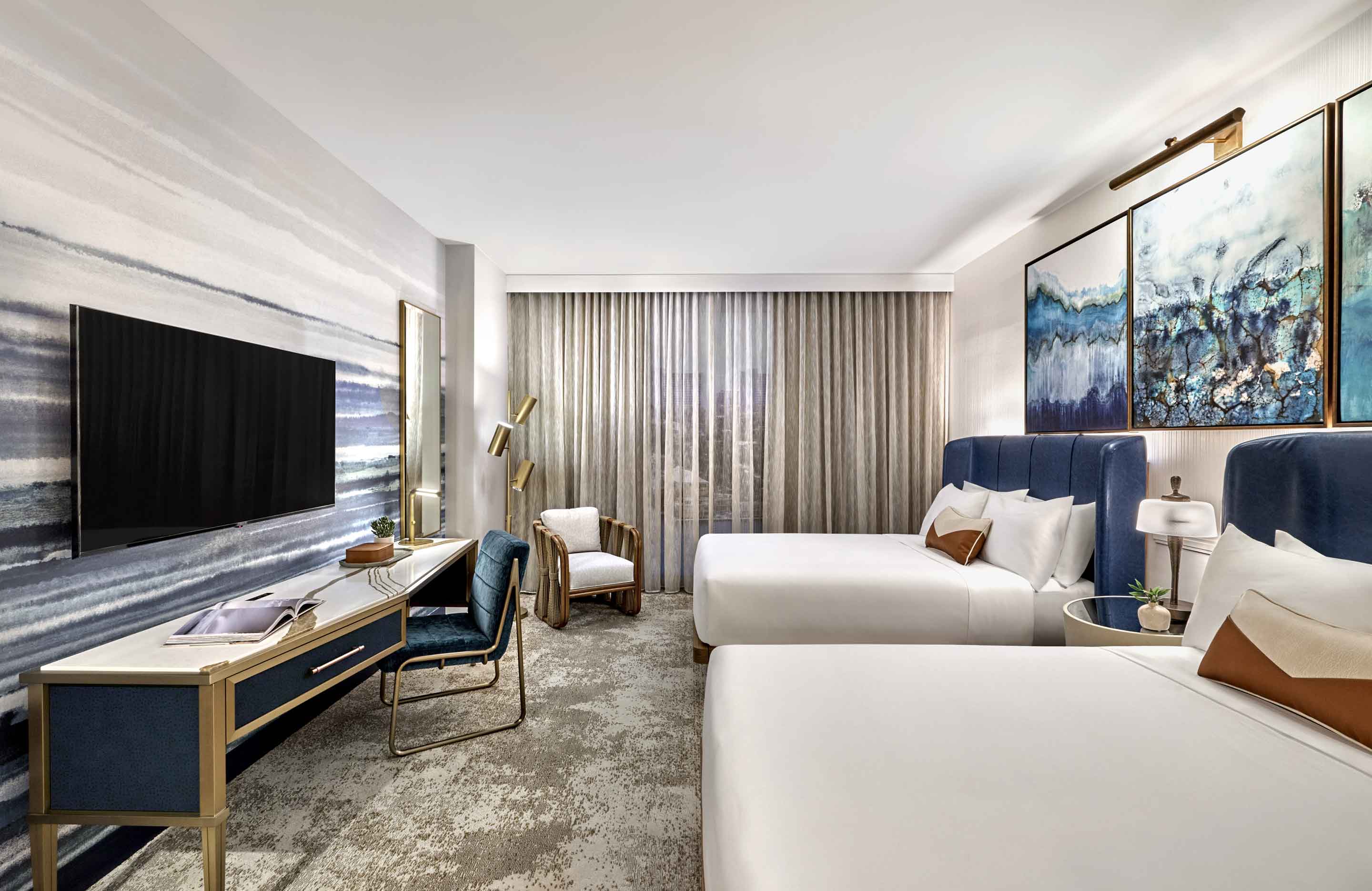 Two queen bed accommodatins.