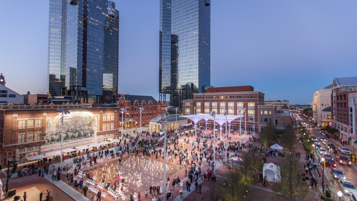 Sundance Square at night