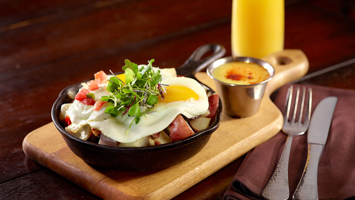 Egg hash dish