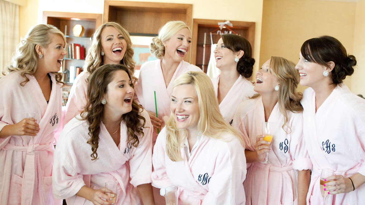Bridesmaids at the Fort Worth hotel spa