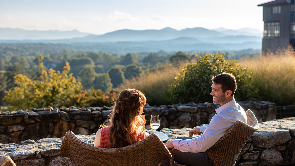 Omni grove Park Inn - couple at dinner