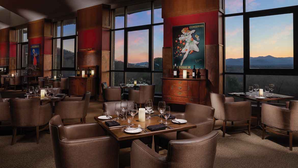 Interior of restaurant.