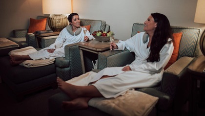 Ladies relaxing at Ocean Tides Spa.