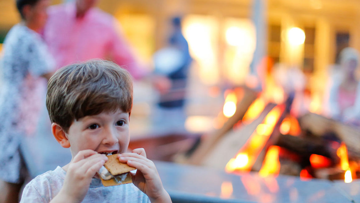 S'mores on the Casino lawn