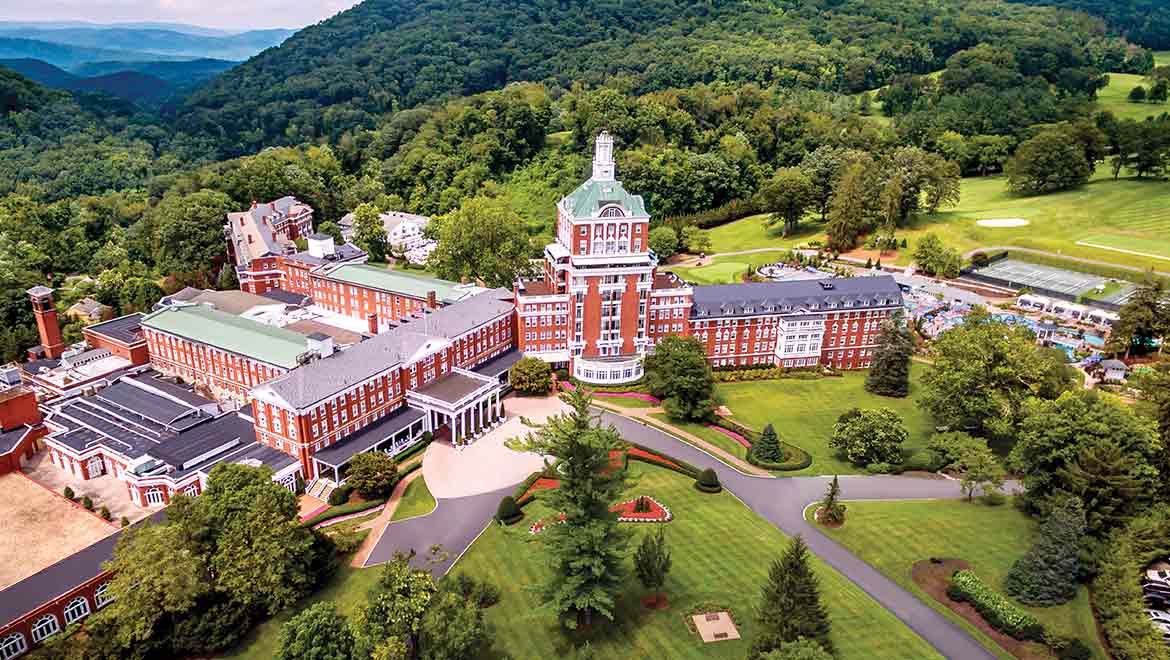 Aerial view of the resort