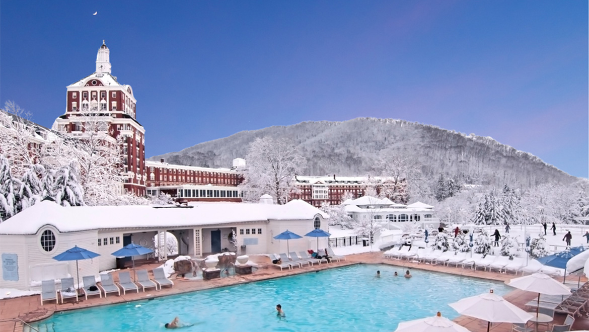 heated pool during winter
