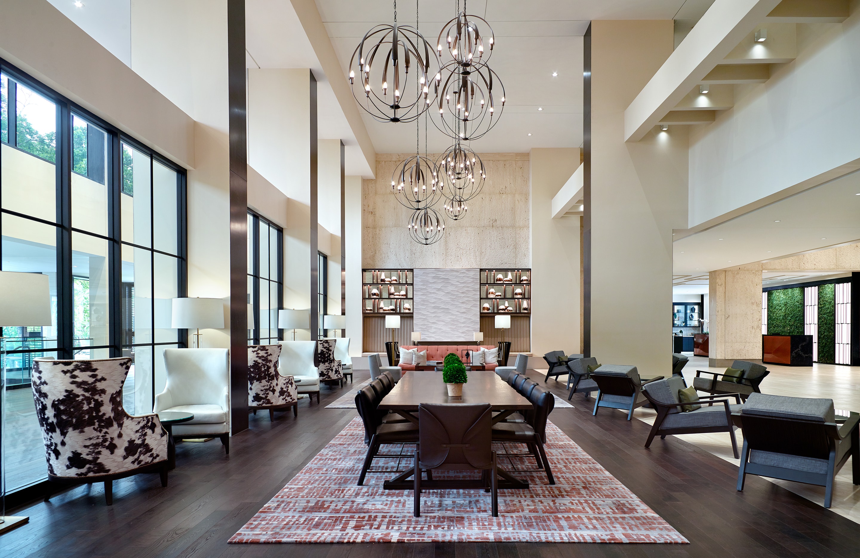 Common area with long table.