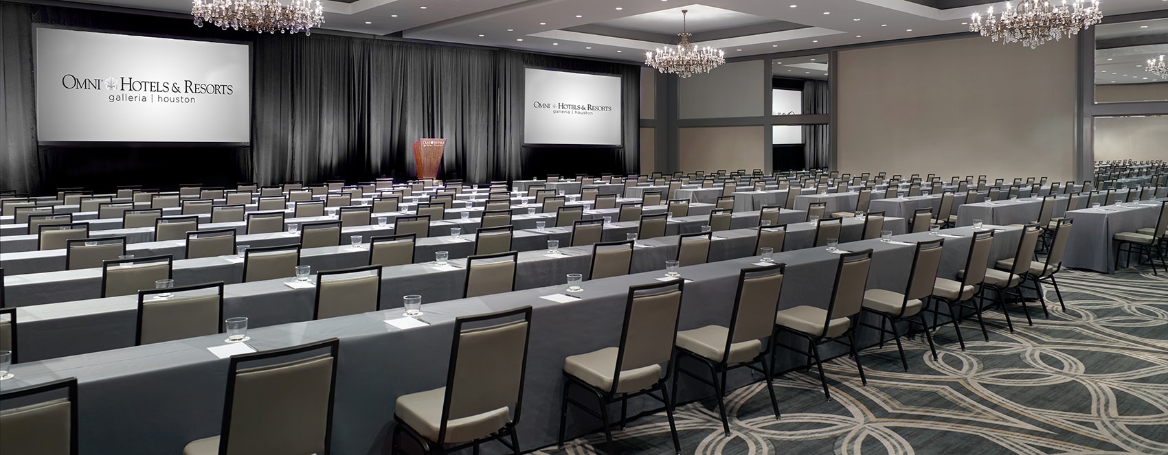 Ballroom meeting set up.