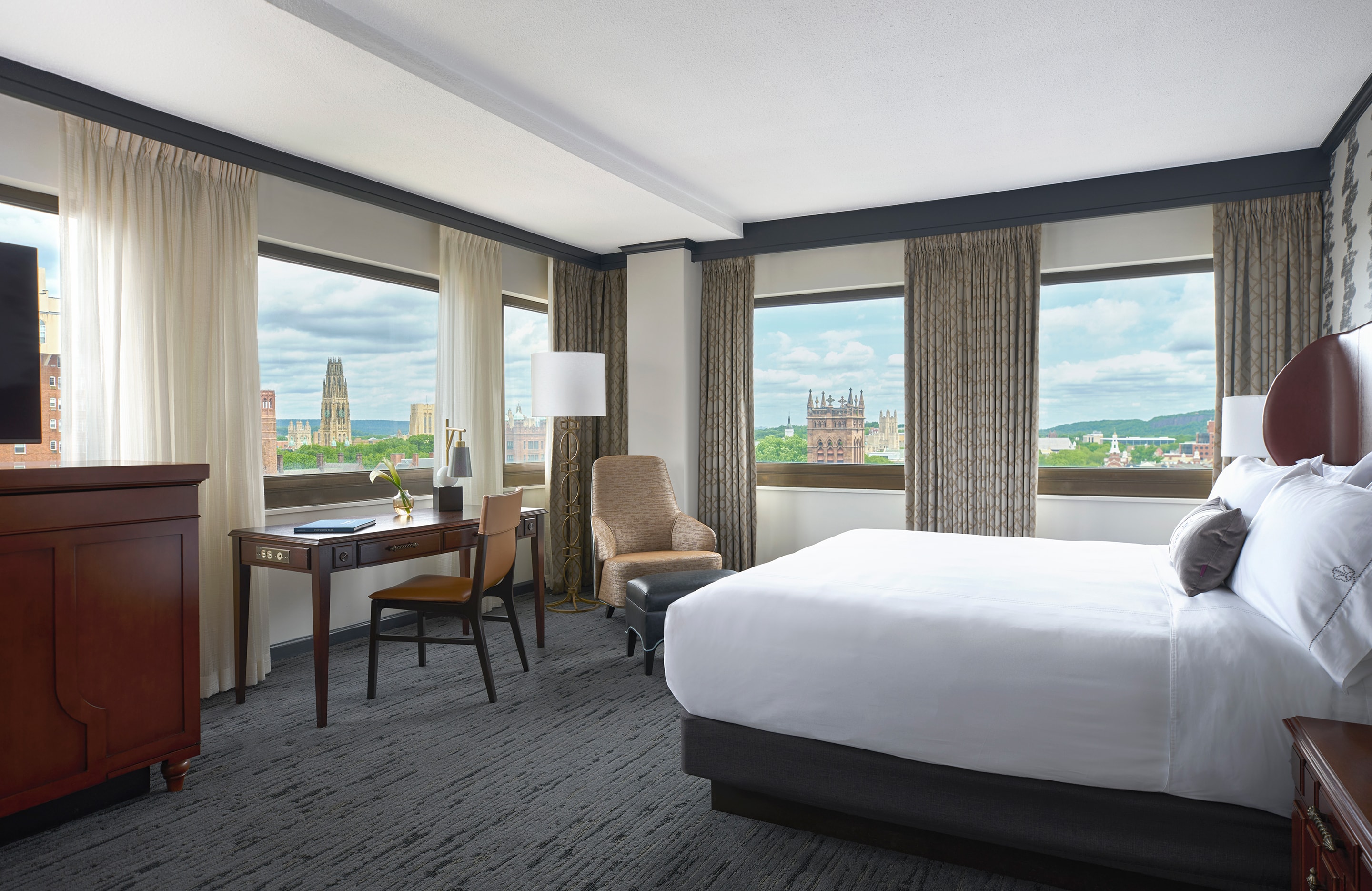 King room with picture windows