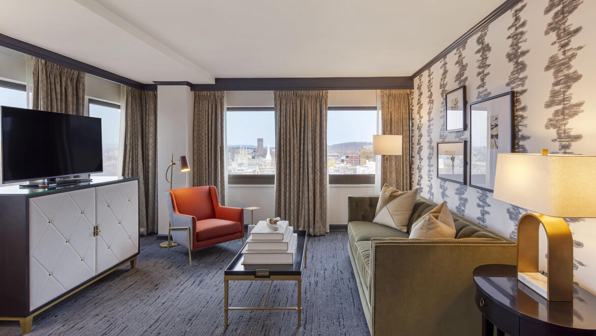 Living area of suite.