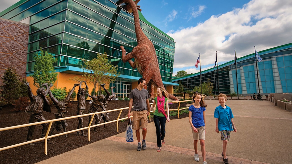 Dinosaur exhibit.