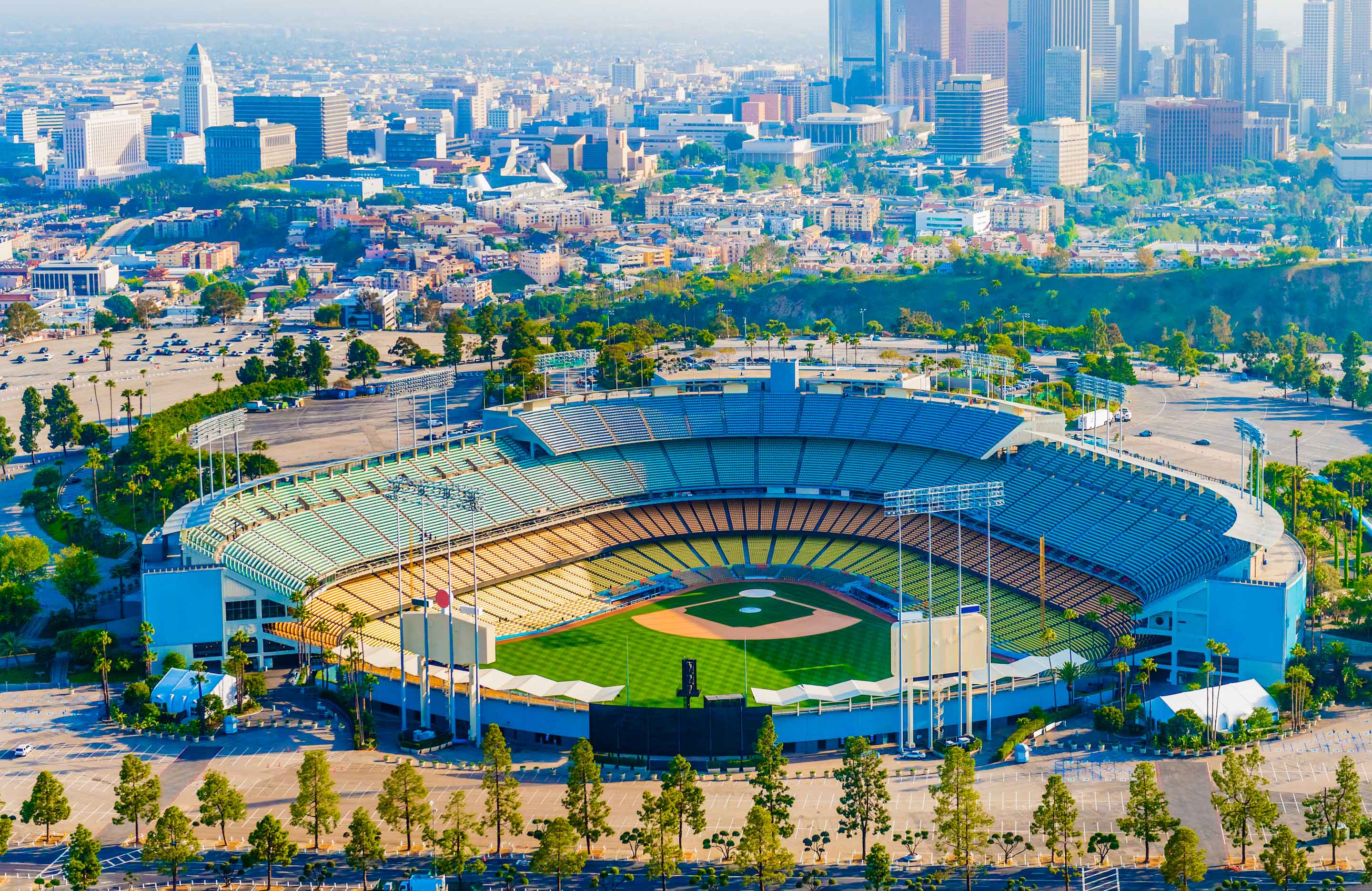 Aerial view of Dodger Stadium