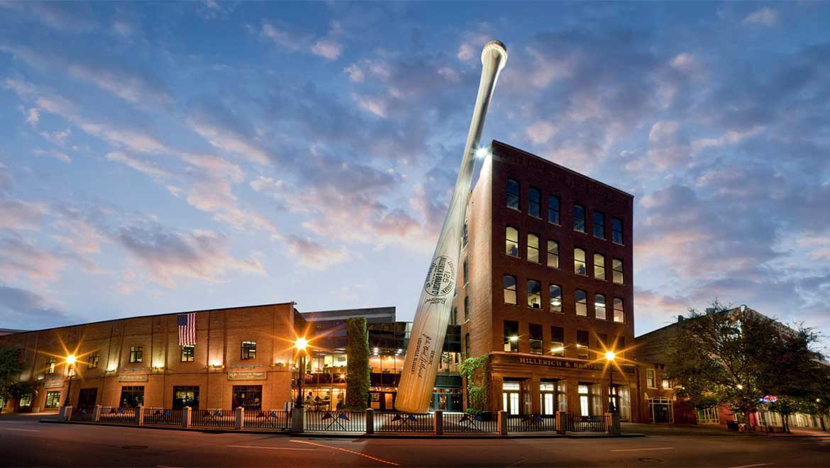 Exterior of Louisville slugger museum.