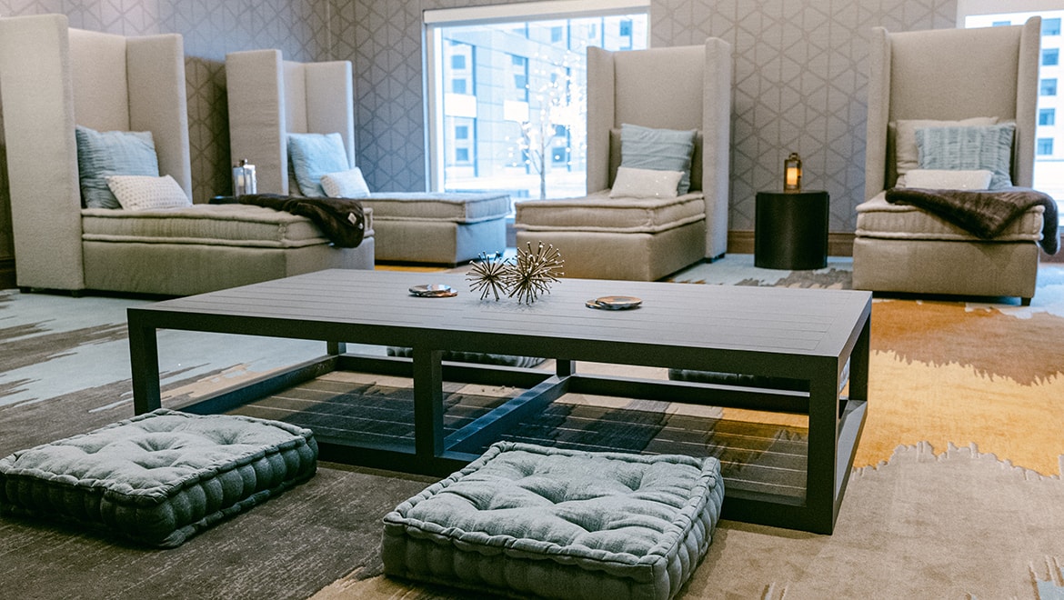 Private spa room interior.
