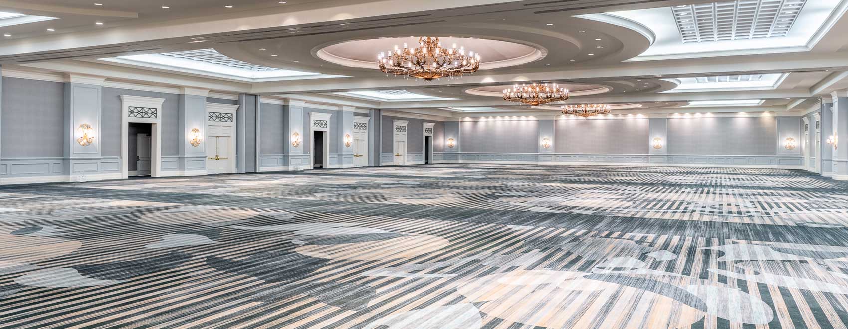 Large empty ballroom.