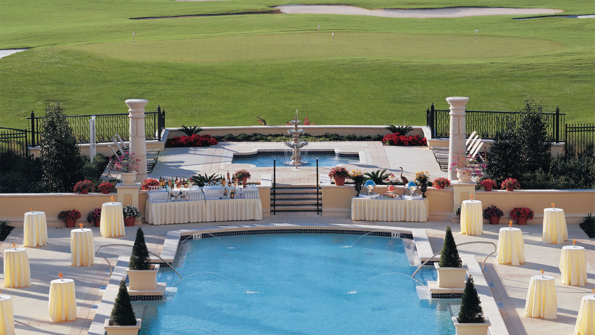 Omni Orlando outdoor meeting at pool