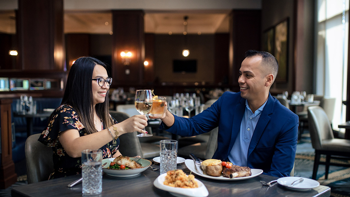 Couple Dining in David's Club