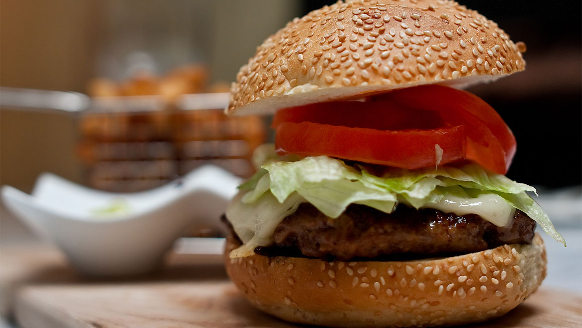 Burger from Mont-Royal restaurant 