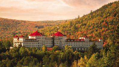 Exterior view of Mount Washington in the fall