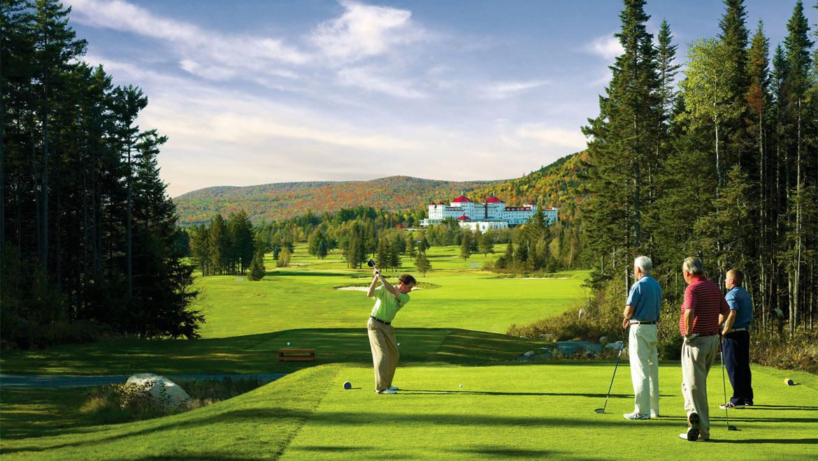 Men golfing at Mount Washington