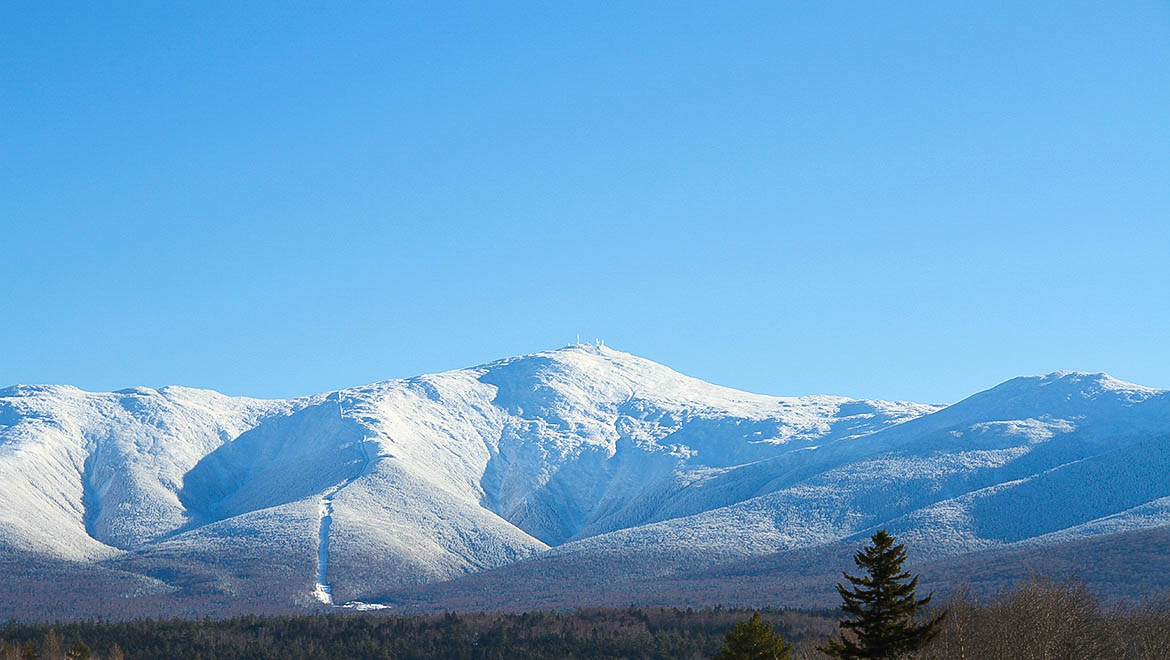 snow covered mount washington