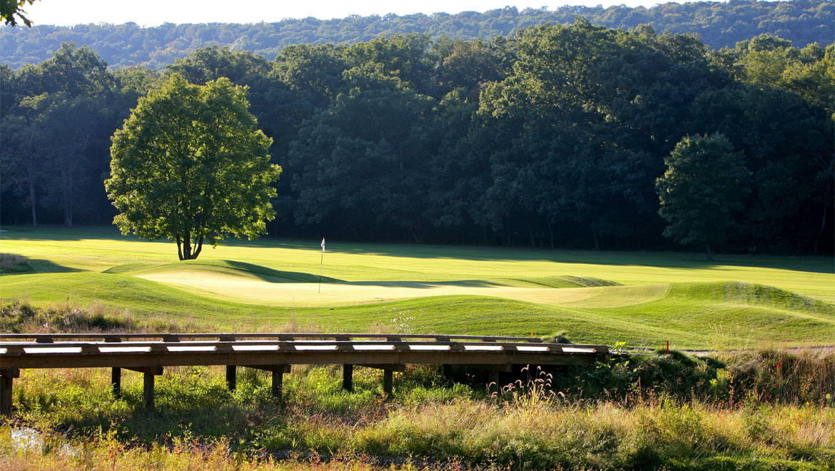 Bedford Springs Resort golf course bridge 